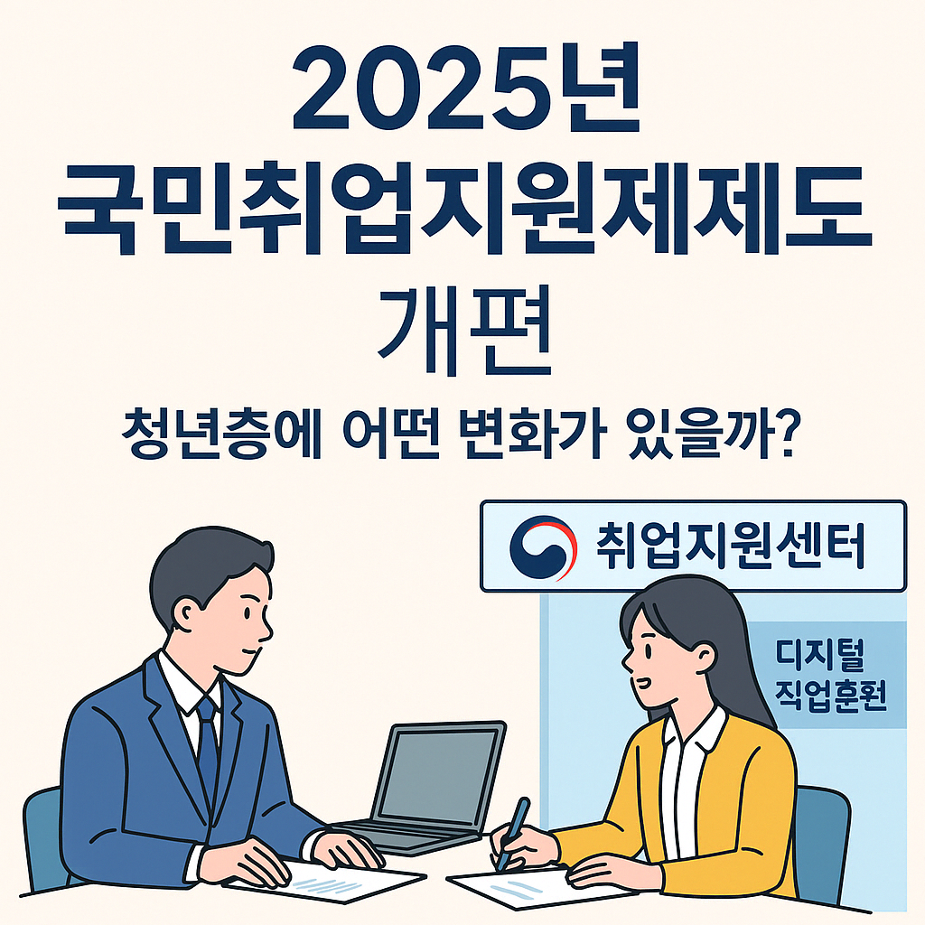 2025년 국민취업지원제도 개편, 청년층에 어떤 변화가 있을까