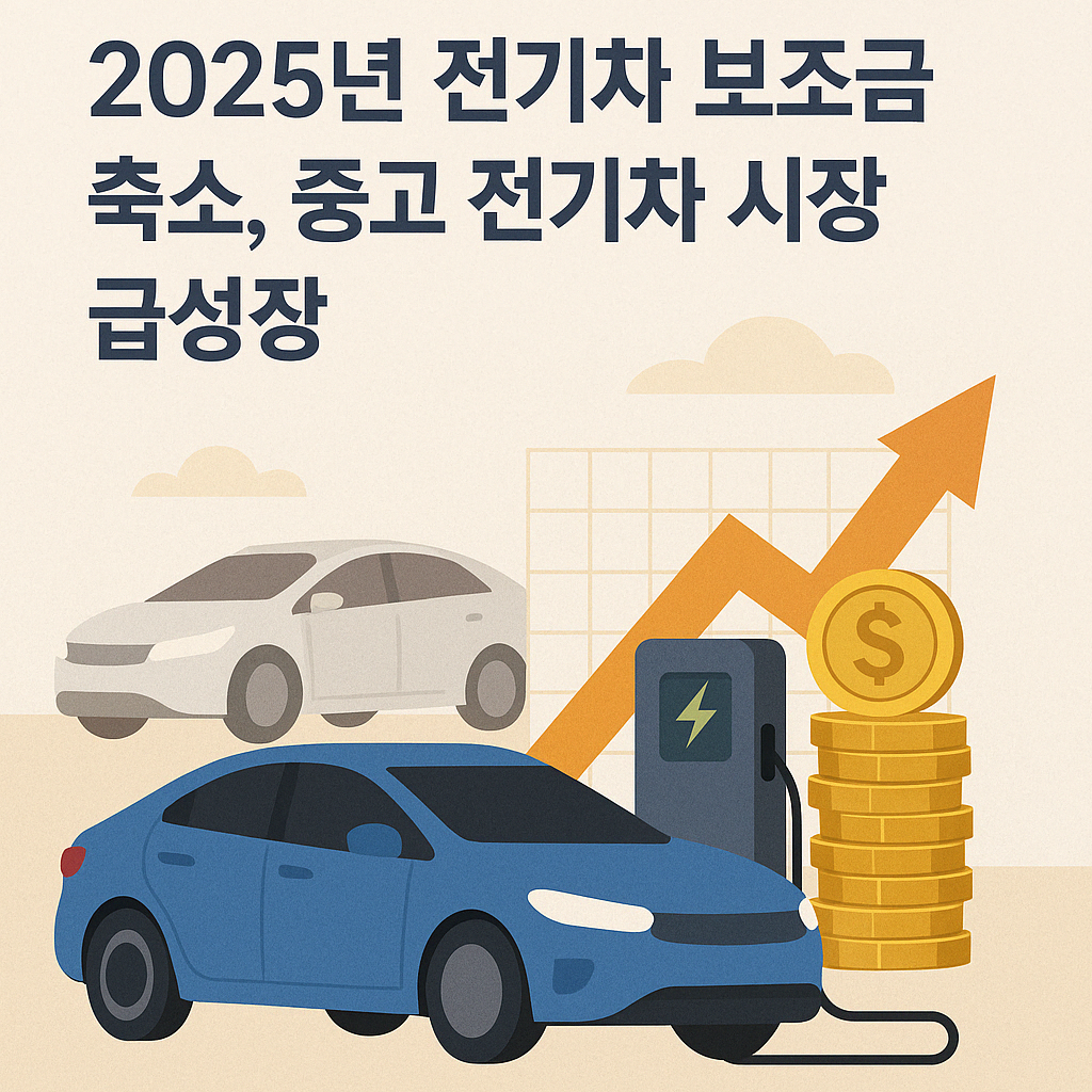 2025년 전기차 보조금 축소, 중고 전기차 시장 급성장 – 친환경 소비의 새로운 흐름