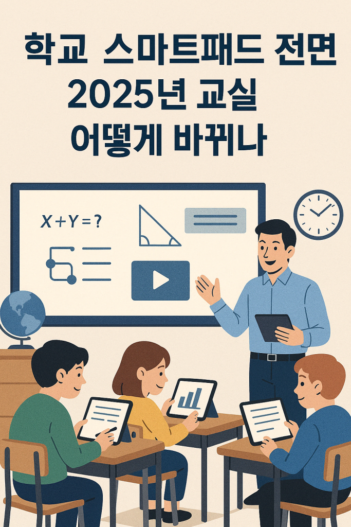 학교 스마트패드 전면 도입, 2025년 교실 어떻게 바뀌나 – 디지털 교육혁신의 현실과 과제